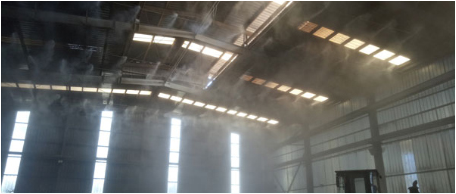 湖南某市政公司砂石混合搅拌车间喷雾除尘案例