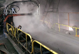 山西某矿产二次加工车间喷雾除尘